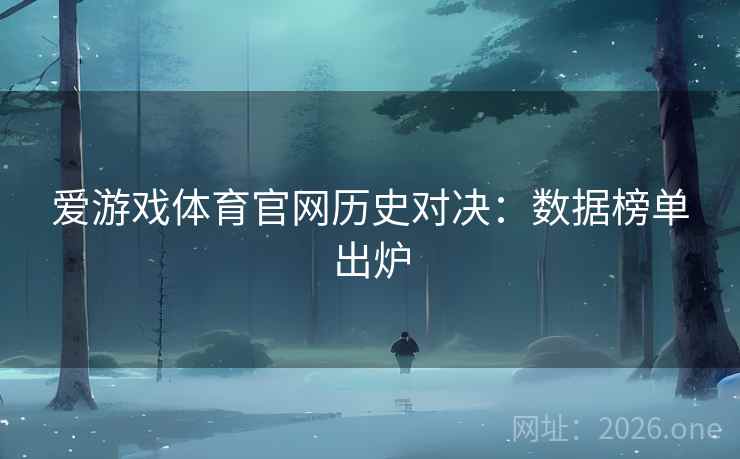 爱游戏体育官网历史对决：数据榜单出炉  第2张