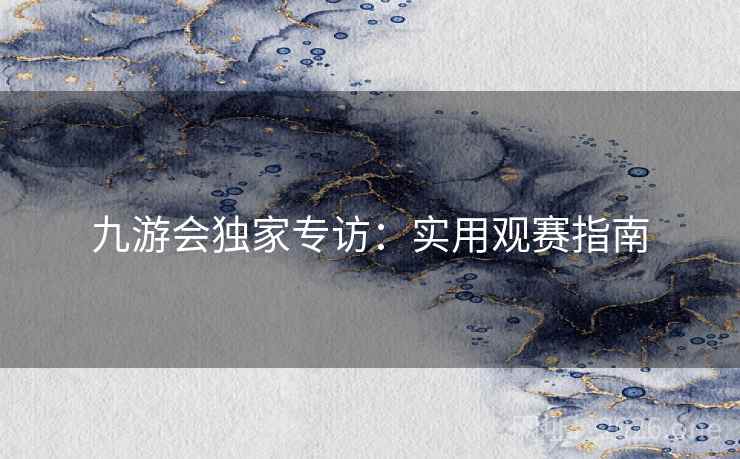 九游会独家专访：实用观赛指南